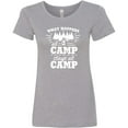 thumbnail image 3 of Inktastic What Happens at Camp Stays at Camp with Tent and Woods Women's T-Shirt, 3 of 5