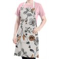 thumbnail image 5 of Pioneer Flower Floral Print Pattern Apron-Garden Aprons for Women with Pockets-Cotton Linen Waterproof Kitchen Cooking Gardening Aprons Adjustable for Kitchen,Cooking,BBQ and Salon 33x27 Inch, 5 of 7