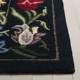 thumbnail image 3 of Safavieh Chelsea Mabelle Floral Wool Area Rug, Black/Pink, 5'6" x 5'6" Square, 3 of 10