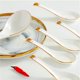 thumbnail image 5 of Cuchara de cerámica con borde dorado, cuchara de sopa pequeña, porcelana de hueso blanco, cuchara for el hogar, cuchara de sopa grande, cuchara for comer arroz, 5 piezas, 5 of 6