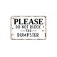 thumbnail image 1 of Letrero de metal con texto "Por favor, no bloquee el contenedor de basura", para pared de cocina, estilo rústico, tamaño: 8 x 12 pulgadas, 1 of 4