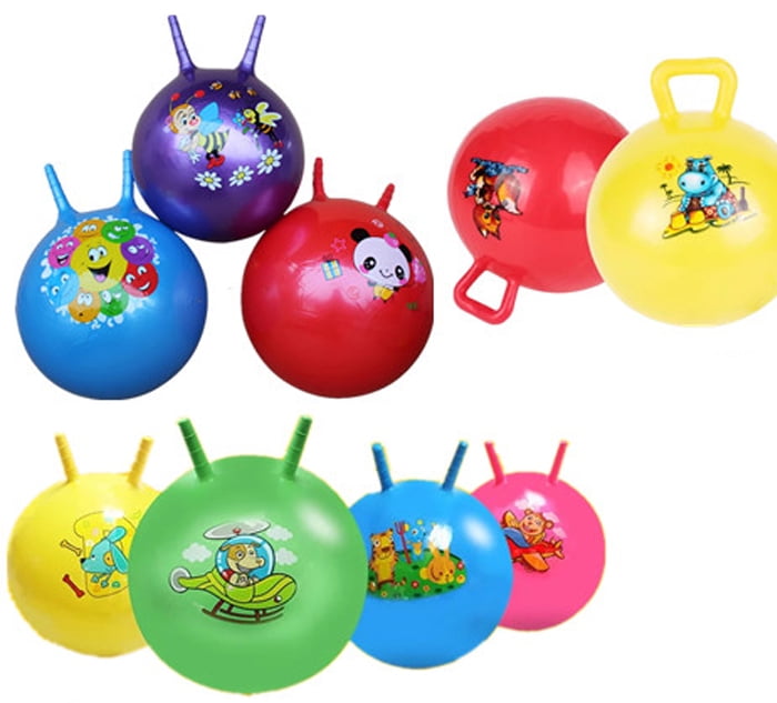 10" 100lbs Kids Children Hopper Jumping Bounce Ball Handle Ride Sport Toy 25cm 