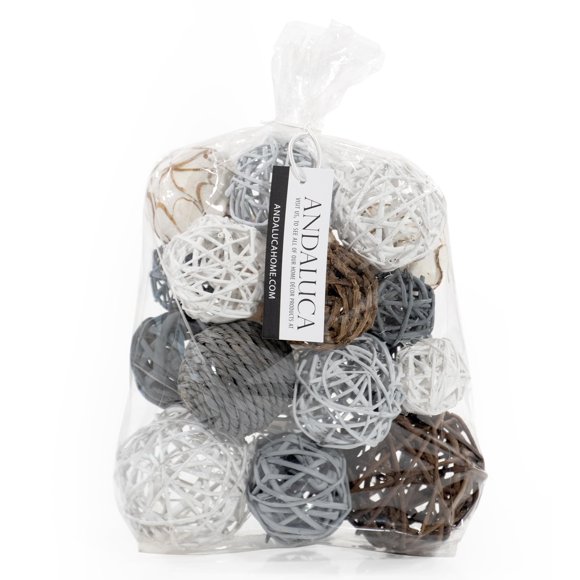 Bolsa decorativa para llenar jarrones con forma de bolas con orbes ANDALUCA (gris)