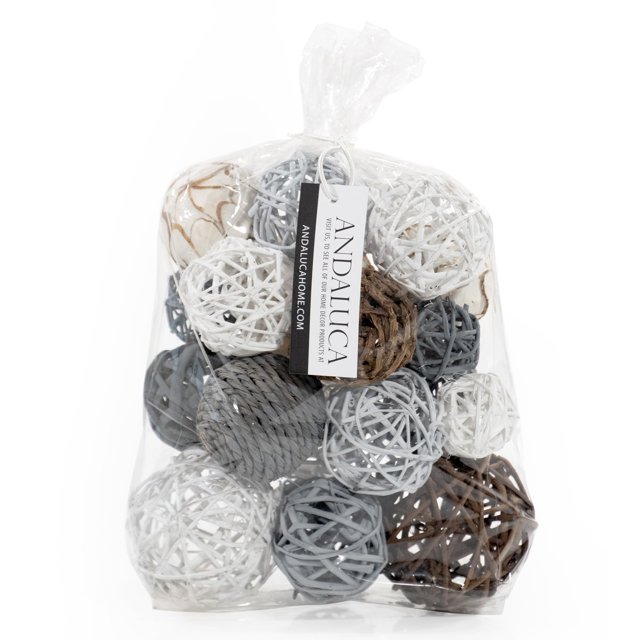 Bolsa decorativa para llenar jarrones con forma de bolas con orbes ANDALUCA (gris)