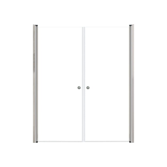 Transolid K-LSD607006C-BS Lyna 60-in x 70-in Pivot Shower Door Kit, Brushed Stainless