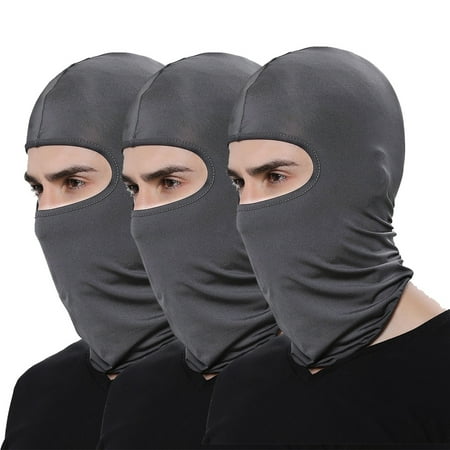 Pack of 3 Balaclava Ski Mask for Men Thin Outdoor Airsoft Motorcycle Face Mask Hood Hat