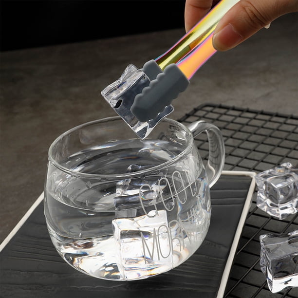 Minipinzas de Acero Inoxidable 304 - Pinzas de Silicona de 13 Cm para Tablas de Charcutería | para Servir Postres | y Tareas de Cocina de Precisión
