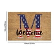 thumbnail image 3 of 4th of July Doormat, Non-Slip Patriotic Welcome Mat for Front Door Entrance, Absorbent Gunny Surface with Rubber Backing, Independence Day Memorial Day Indoor Outdoor Door Mat, Brown, 3 of 6