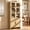 Light Burl, variant on Vintagearth 77" Tall Kitchen Pantry Cabinet, 1.18'' Thick Panel Curved Storage Cupboard with Adjustable Shelf, Freestanding Organizer for Kitchen, Dining Room, Oak