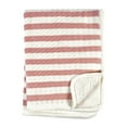 thumbnail image 3 of Modern Moments by Gerber Baby Boy or Girl Cable Knit Blanket with Sherpa, Coral, 3 of 6