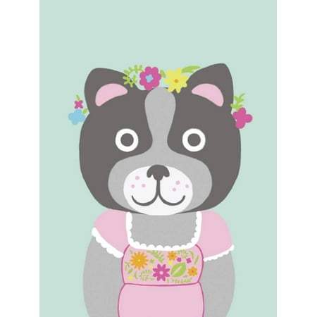Whimsical Fun Folk Art - Fancy Animals III Whimsical Folk Animal Dog Portrait Nursery Kids Room Decor Print Wall Art By Chariklia Zarris