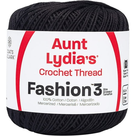 UPC: 0073650792083 | Aunt Lydia s Fashion Crochet Thread Size 3-Black