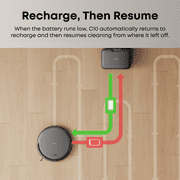 eufy C10 Robot Vacuum Self Emptying, 8 Weeks Hands Free, Advanced Smart Mapping with LiDAR Navigation, Edge Expansion Brush for Pet Hair, Carpet Detection