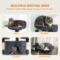 thumbnail image 3 of 79" Tall Dark Grey Cat Tree Condo - Multi-Level Scratching Post & Activity Center for Indoor Cats - Sturdy Bamboo & Plush Design - Living Room/Bedroom Use, 3 of 7