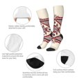 thumbnail image 6 of Lsque Fashion Tatreez Printed Crew Socks Men's Women's LightWeight Thin Casual Calf Socks ,Knee High Socks,Cotton Socks, 6 of 9