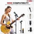 thumbnail image 6 of 5 Core Microphone Stand 3 Level Height Adjustable 24-67" w Heavy Duty Round Base Floor Mic Stands, 6 of 13