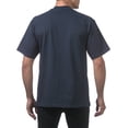 thumbnail image 2 of Pro Club Men's Heavyweight Cotton Short Sleeve Crew Neck T-Shirt,Navy,5XL - Tall, 2 of 6