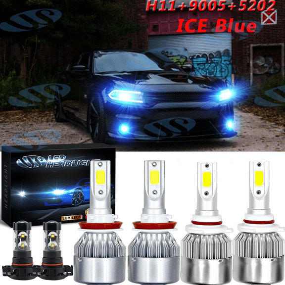 Fit for Dodge Charger 2011 2012 2013 2014 LED Headlight Hi/Lo   Fog Light Bulbs