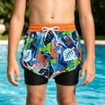 thumbnail image 2 of Shadoumai Swim Trunks Kids Size 7 3d Funny Print High Stretch Beach Board Shorts Fashion Little Boys Bathing Suit Swimsuit Toddler Boy Swimwear Swim Trunk for Boys, 2 of 7