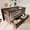 Espresso + Solid Wood+MDF  48N, variant on Convertible floor standing bed with storage drawers three in one solid wood sofa bed with detachable guardrails, Espresso