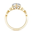 thumbnail image 3 of Rosec Jewels Moissanite Heart Shaped Engagement Ring 2 Carat - Celtic Knot Ring for Women (8 mm, D-VS1 Quality Certified), 14K Yellow Gold, US 10.50, 3 of 9