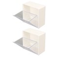 thumbnail image 5 of Caja de almacenamiento de escritorio, 2 uds., caja de soporte colgante con cubierta transparente sin perforaciones montada en la pared, 5 of 5