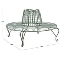 thumbnail image 3 of SAFAVIEH Ally Darling Outdoor Wrought Iron Tree Bench, Antique Green, 3 of 8