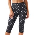 thumbnail image 1 of Pantalones capri para mujer, cintura elástica con ribete de encaje, largo 3/4, estilo cropped, para uso diario informal., 1 of 9