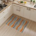 thumbnail image 2 of ODIKA 3'x5' Washable Accent Rug Wavy Terrain Bands Map Elevation Lines Flowing Topographic Abstract Refined for Bedside, Nursery Room, Pet Friendly & Non-Shedding, 2 of 7
