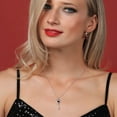 thumbnail image 4 of Gem Stone King 925 Sterling Silver Black Onyx Pendant Necklace for Women | 0.48 Cttw | Gemstone December Birthstone | Round 5MM | With 18 inch Silver Chain, 4 of 6
