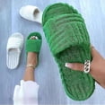 thumbnail image 3 of brillar Zapatillas deslizantes de toalla Terry para mujeres y niñas, zapatos de felpa sin cordones, suministro de invierno para el hogar, 3 of 5