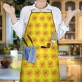 thumbnail image 6 of Yellow Sunflower Flower Pattern Apron-Garden Aprons for Women with Pockets-Cotton Linen Waterproof Kitchen Cooking Gardening Aprons Adjustable for Kitchen,Cooking,BBQ and Salon 33x27 Inch, 6 of 7