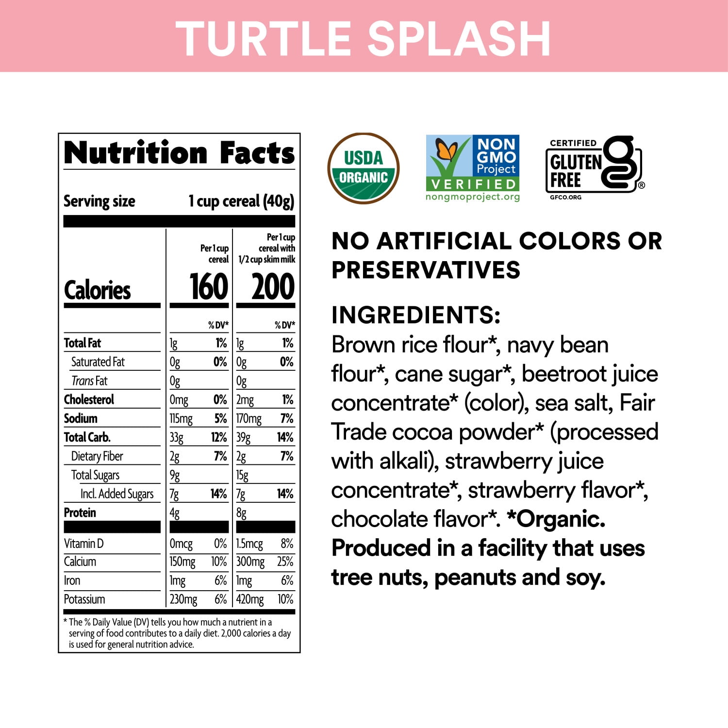 EnviroKidz Organic Turtle Splash Breakfast Cereal, 10oz Box (pack of 12)