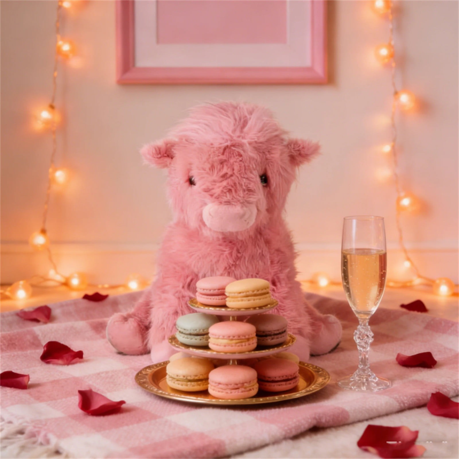 HEWANG Pink Cow Stuffed Animal, Cute Plushies Cow Gifts, Realistic Cute Cows Figure, Weighted Cattle Peluches Toys Decor Pink Stuffed Animal Valentine'S Day Gifts (Cow-13in)