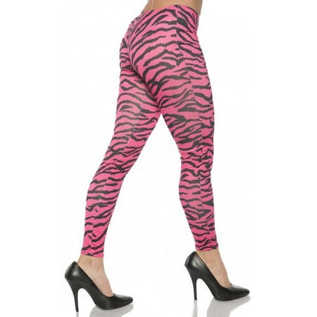 Pink Zebra Womens Adult 80S Dive Dance Rocker Costume