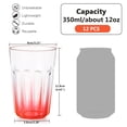 thumbnail image 6 of Greentainer Plastic Cups StackableReusable Drinking Glasses Apartment Essentials. Mugs for Family Gatherings, Parties, Picnics,Unbreakable ,Lightweight Tumbler Dishwasher Safe 12PCS 350ml BPA Free, 6 of 9