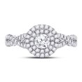 thumbnail image 1 of Bague de Fiançailles de Mariage Solitaire en Diamant Rond pour Femmes en Or Blanc 14kt 1.00 Cttw, 1 of 4
