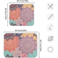 thumbnail image 3 of FREEAMG Boho Indian Style Datura Henna Dish Drying Mat Reversible Microfiber Kitchen Dish Mat Super Absorbent Dish Drainer Mat for Kitchen Counter, 16"x18", 3 of 7