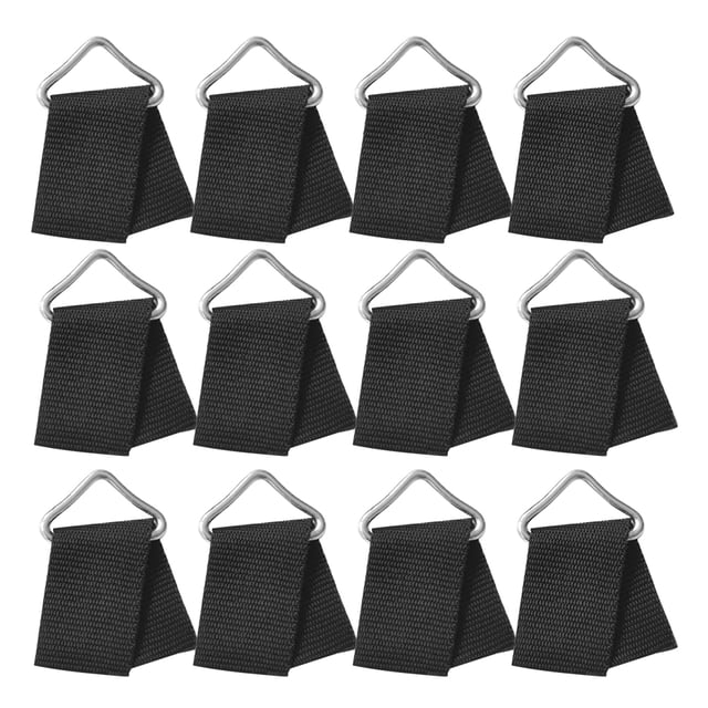 RUNROTOO 25 Sets Portable Trampoline Rings Black Cloth for Outdoor Activities Users of Trampolines