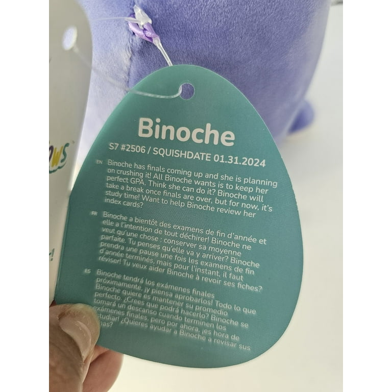 Squishmallow Official Kellyto 8 Inch Binoche the Goth Reindeer