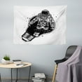 thumbnail image 1 of Astronaut Tapestry, Grunge Style Monochrome Design Surreal Graphics with Spots Inky Art, Fabric Wall Hanging Decor for Bedroom Living Room Dorm, 5 Sizes, Charcoal Grey and White, by Ambesonne, 1 of 1
