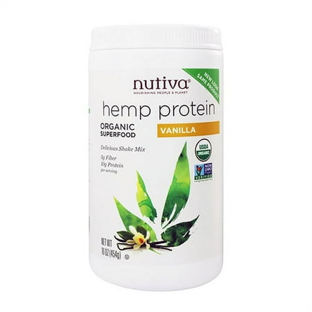 Nutiva Organic Superfood Hemp Protein Shake, Vanilla, 16 Oz, 6 Pack