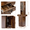 thumbnail image 4 of Salon Station for Hair Stylist,Hair Styling Organizer Equipment with Glass Door,Tool Dryer Holders, Salon Beauty Spa Barber Equipment, Rustic Brown, 4 of 7