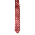 thumbnail image 3 of ROMARIO MANZINI TAN AND NAVY PIN STRIPE ON RED DESIGN WOVEN NECKTIE, 3 of 3
