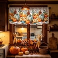 thumbnail image 6 of Eolstice Halloween Kitchen Tier Curtains, Thanksgiving Pumpkin Fall Valances, Eucalyptus Leaves Autumn Rod Pocket Curtains, for Living Room, Bedroom, Kitchen, 6 of 8