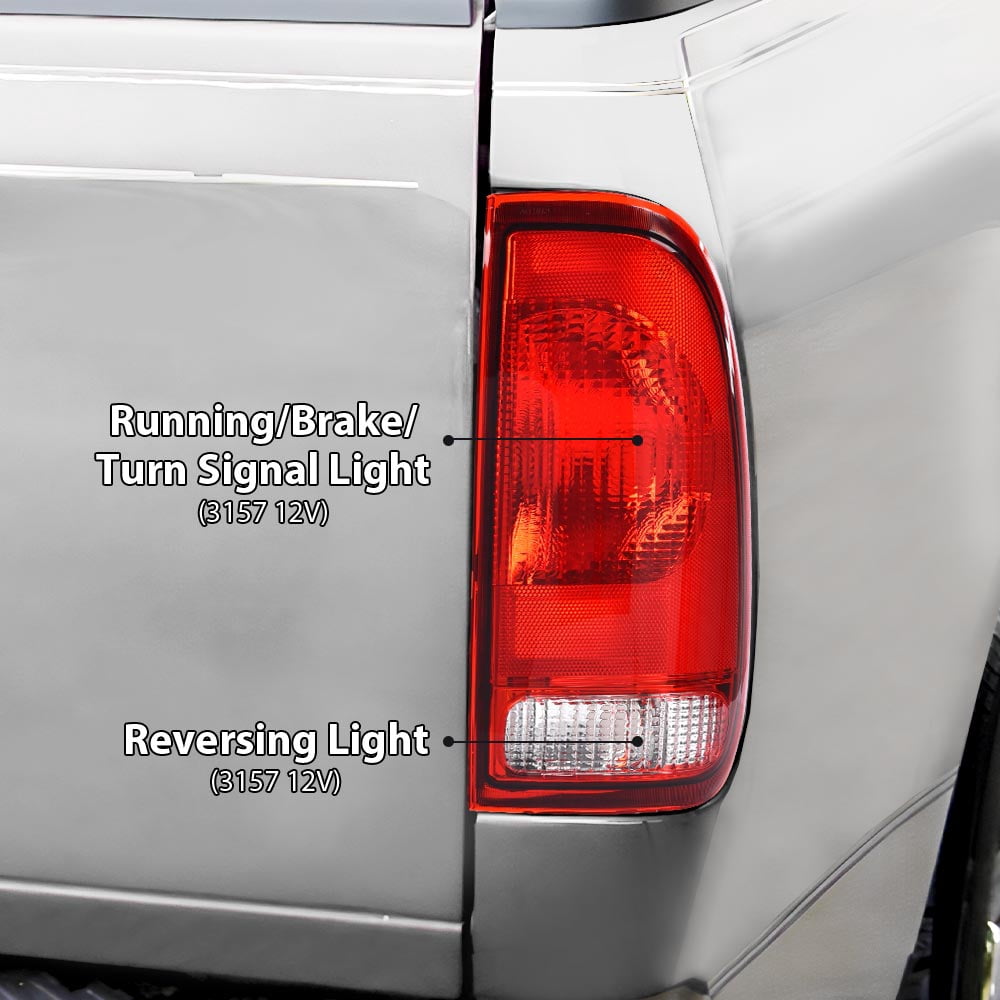 CROSSDESIGN Tail Lights Left &Right Fit for Ford F-150 1997-2003/F-250 F-350 Super Duty 1999-2007