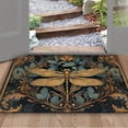thumbnail image 2 of 1pc Dragonfly Design Non-Slip - Soft Flannel Floor with Rubber Backing, Hand Washable Indoor/Outdoor Entrance Mat for Bathroom, Kitchen, - Modern Decorative Floor (Dragonfly Pattern) for home), 2 of 13
