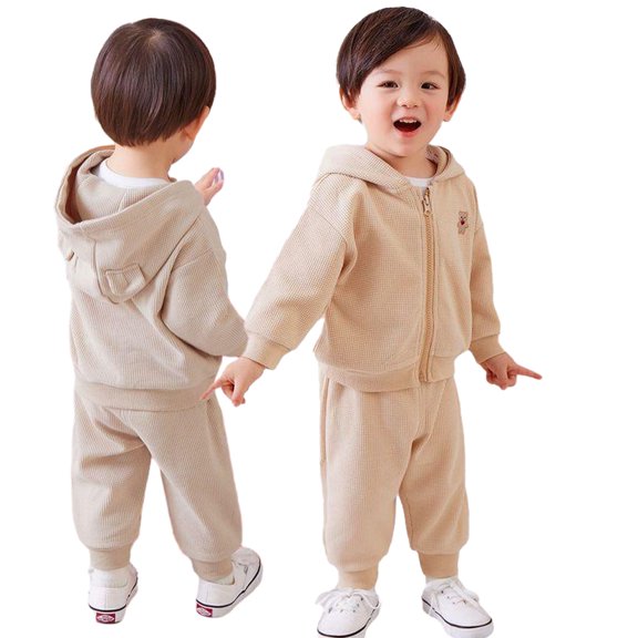Esaierr Toddler Kids Sweatsuit Set for Boys Girls Clothing Sets Hoodie Top and Sweatpants 2 Piece Outfits Baby Activewear Tracksuit 1-5Year