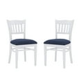 thumbnail image 2 of Linon Cabarrus Dining Chair, Set of 2, White with Navy Fabric, 2 of 12