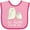 Pink and Fuchsia, variant on Inktastic My Auntie Loves Me Owl Boys or Girls Baby Bib